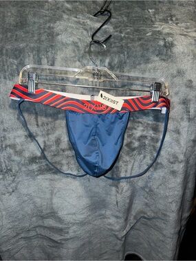 2xist Navy Jock with Red Striped Waistband
